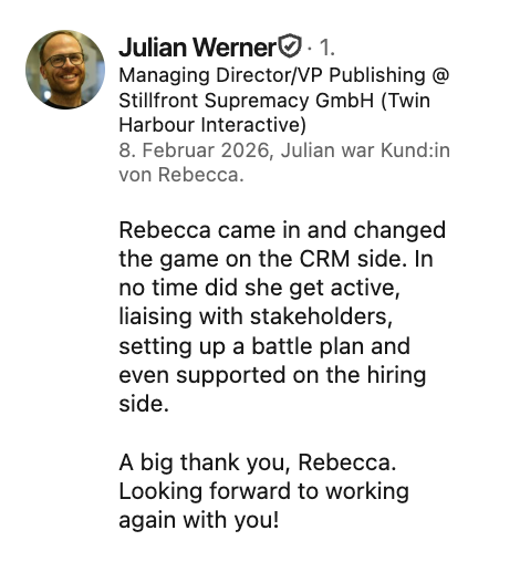 Feedback from Julian Werner